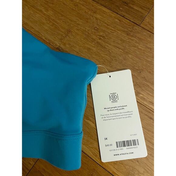 LOT OF 2 NWT Athleta Exhale Bra 3X D-DD-Santorini Blue AND Opaque Lilac $98 - Picture 5 of 10